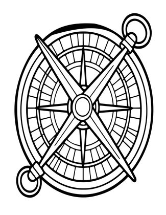 Mariner's Astrolabe - Free printable coloring page