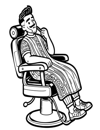 Shave Scene - Free printable coloring page
