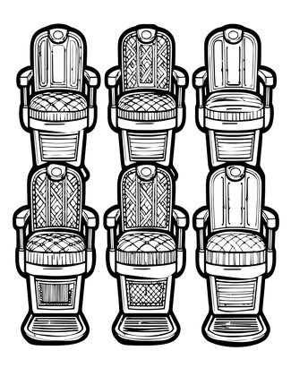 Waiting Row - Free printable coloring page