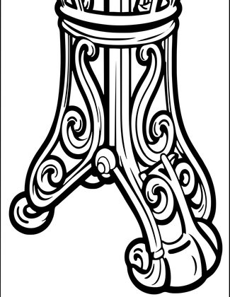 Footrest Detail - Free printable coloring page
