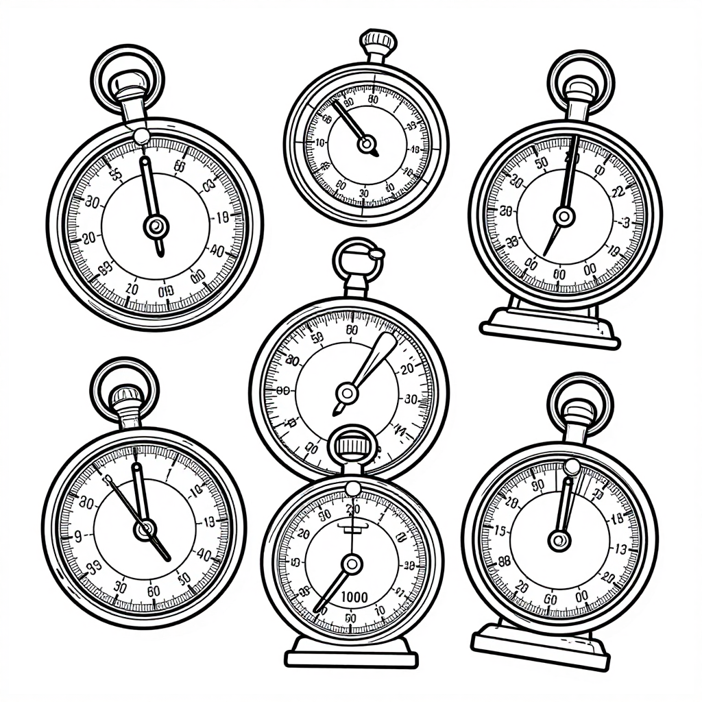 Vintage Barometers coloring pages collection - 30 free printable pages