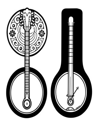 Banjo Barometer - Free printable coloring page