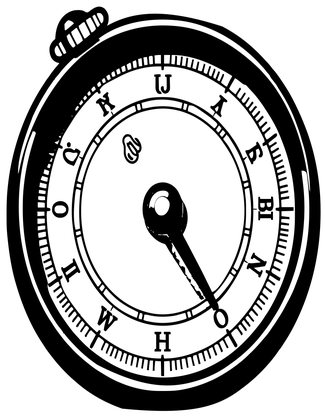 Barometer Dial Close-Up - Free printable coloring page