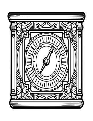 Ship Cabin Barometer - Free printable coloring page