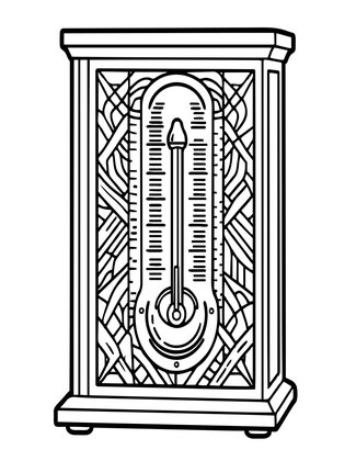 Gentleman's Study - Free printable coloring page