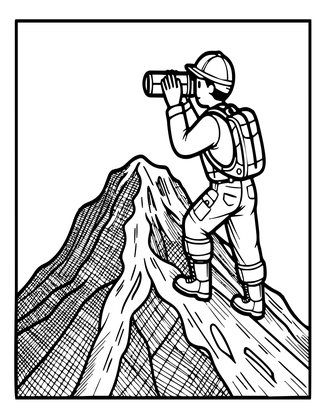 Mountain Barometer - Free printable coloring page