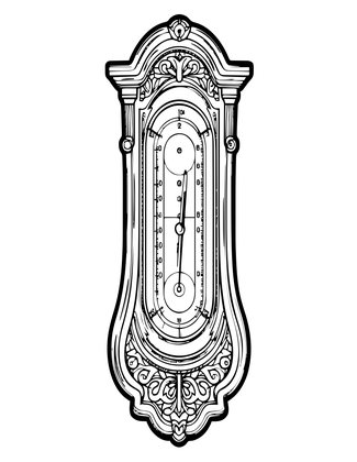 Hallway Barometer - Free printable coloring page