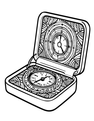 Travel Barometer Case - Free printable coloring page