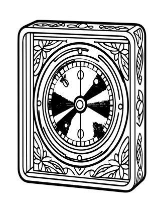 Wheel Barometer - Free printable coloring page
