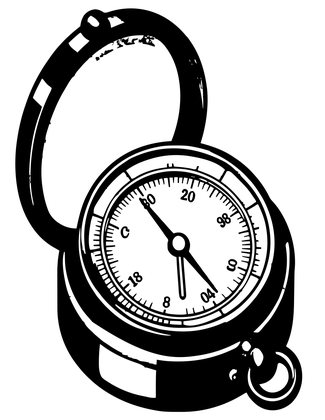 Aneroid Barometer - Free printable coloring page