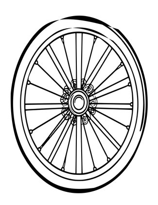 Bicycle Wheel - Free printable coloring page