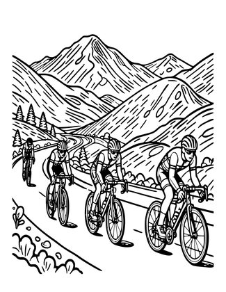 Tour de France - Free printable coloring page