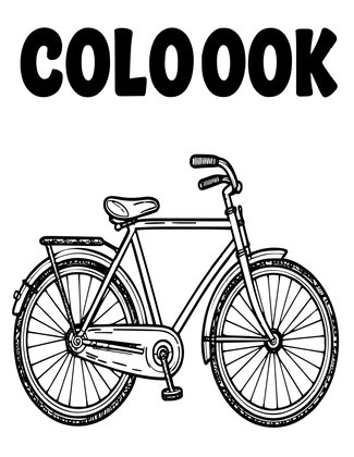 Bicycle Poster - Free printable coloring page