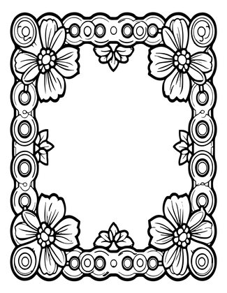 Decorative Frame - Free printable coloring page