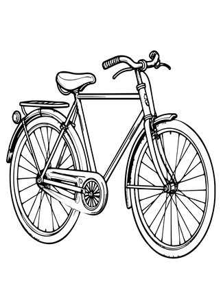 Racing Bike - Free printable coloring page