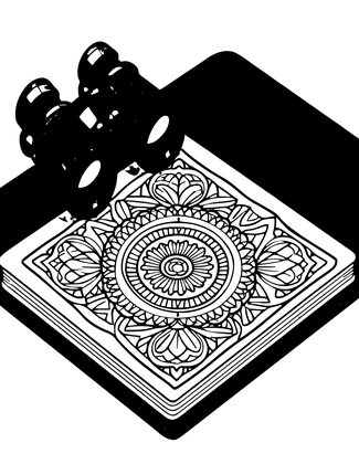 Binoculars and Telescope - Free printable coloring page