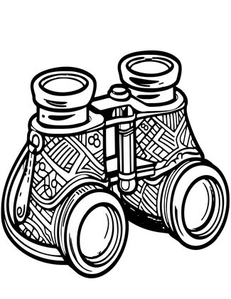 Military Binoculars - Free printable coloring page