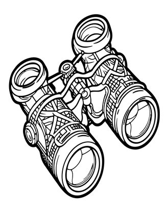 Binoculars Repair - Free printable coloring page