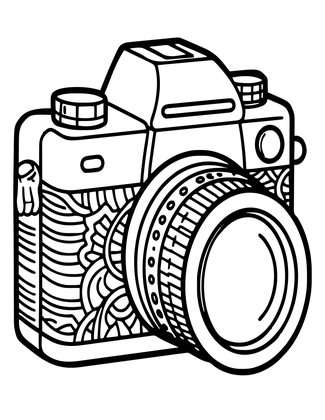 Stereo Camera - Free printable coloring page