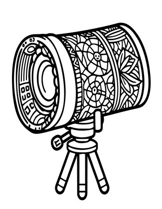 Panoramic Camera - Free printable coloring page