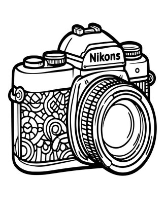 Underwater Camera - Free printable coloring page