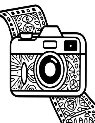 Toy Camera - Free printable coloring page