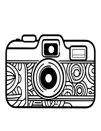 Single Use Camera - Free printable coloring page