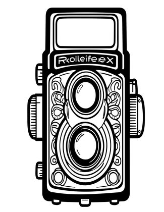 Twin Lens Reflex - Free printable coloring page
