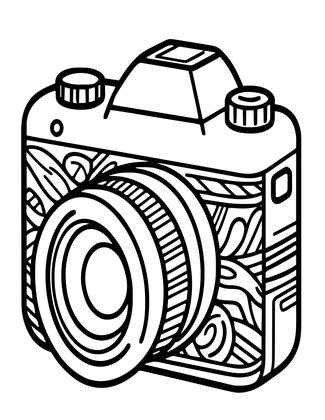 Box Camera - Free printable coloring page