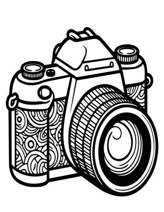 35mm SLR - Free printable coloring page