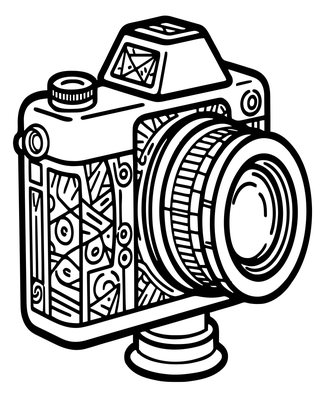 Super 8 Film Camera - Free printable coloring page