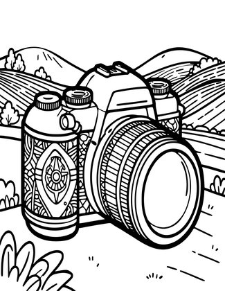 Field Camera - Free printable coloring page