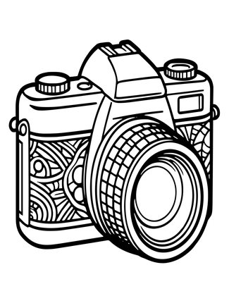 Stereo Camera - Free printable coloring page