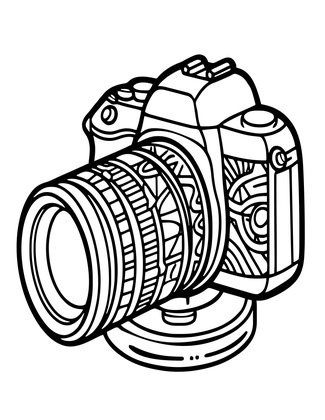 Panoramic Camera - Free printable coloring page