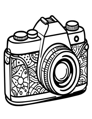 Camera in Case - Free printable coloring page