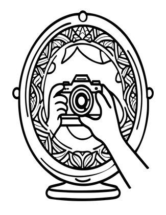 Self Portrait - Free printable coloring page