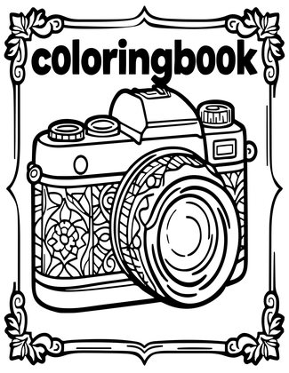 Camera Advertisement - Free printable coloring page