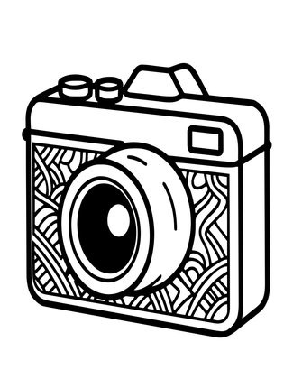 Pinhole Camera - Free printable coloring page