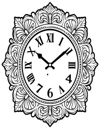 Wall Clock - Free printable coloring page