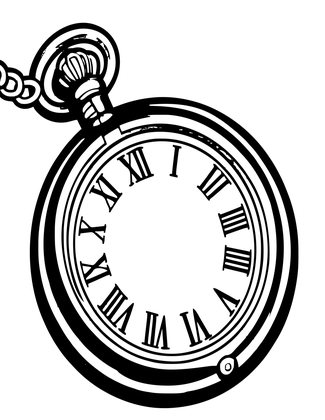 Pocket Watch - Free printable coloring page
