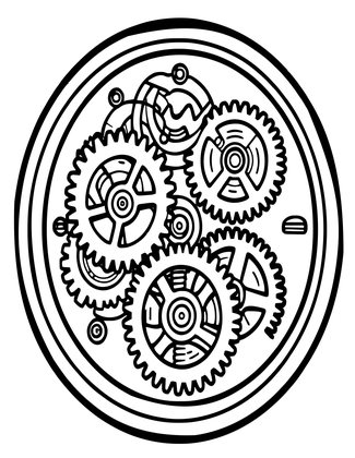 Clock Movement - Free printable coloring page