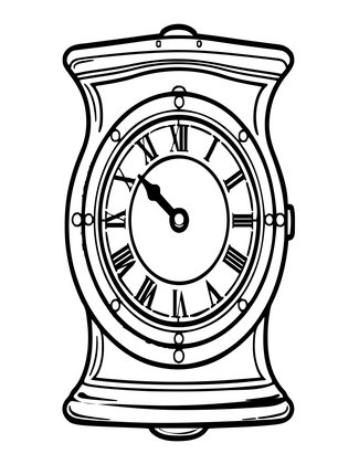 Ship's Clock - Free printable coloring page