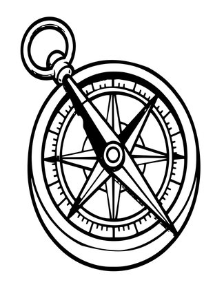 Liquid-Filled Compass - Free printable coloring page