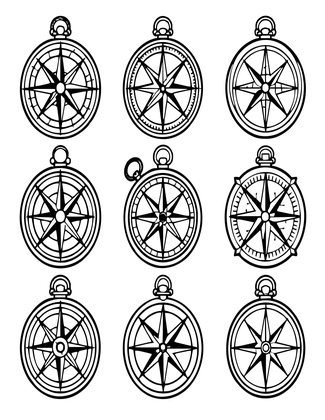 Compass Collection - Free printable coloring page