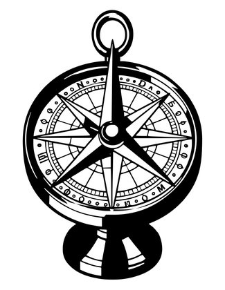 Ship's Binnacle - Free printable coloring page