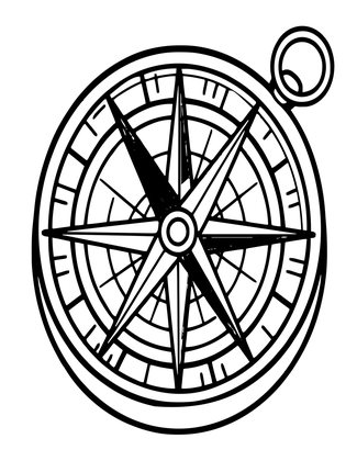 Astrolabe Compass - Free printable coloring page