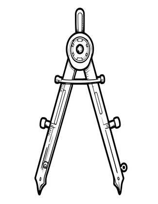 Surveyor's Compass - Free printable coloring page