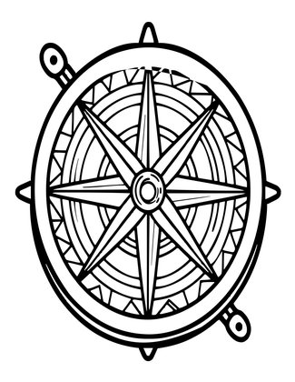 Solar Compass - Free printable coloring page