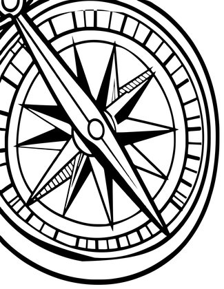 Compass Face Detail - Free printable coloring page
