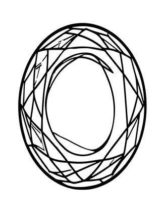 Crystal Faceted - Free printable coloring page